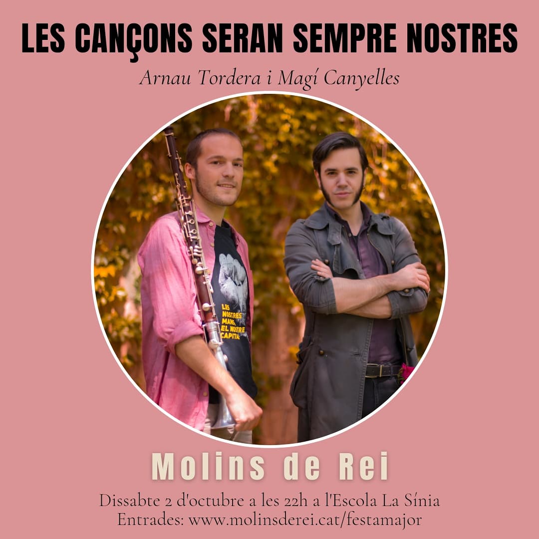 MOLINS DE REI
🗓️ Dissabte 2 d'octubre
🕑 22h
📍 Pati de l'Escola la Sínia
🎟️ docs.google.com/forms/d/e/1FAI…
#fmmolins #molinsderei