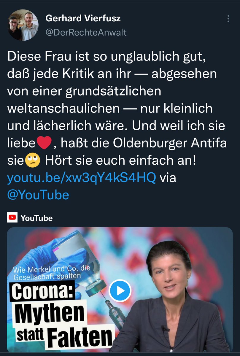 WichtelWatch_OL's tweet photo. Diesen Post des IB-Anwalts und AfD-Stadtrats Gerhard Vierfuß will die Oldenburger Linkspartei nicht wahr haben.

#Wagenknecht #Oldenburg #DieLinke #Cringe https://t.co/obMzFvf5Kv