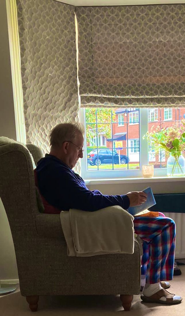 btrsofficial's tweet photo. That’s the life for me, step dad reading @brianlittle912 autobiography that arrived just this morning for his birthday. Excuse the PJs…says he can’t put the book down! 🤣 @IanTaylor7 @Villaboycey @adilray https://t.co/4y2QM0Grjd