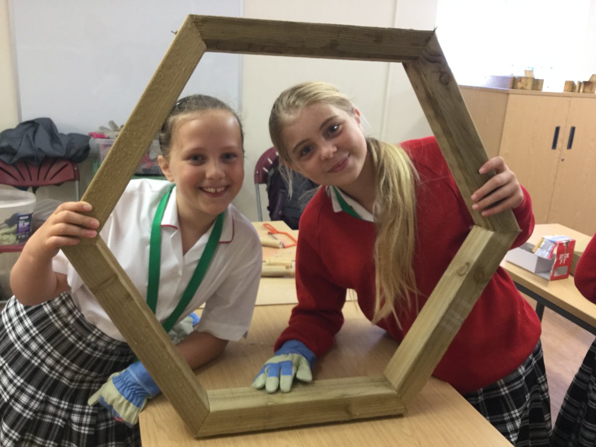 PipersPrep's tweet image. #PipersYear5 have started to build hexagonal bug hotels! #PipersForest
