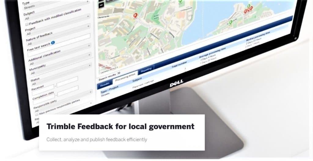 TrimbleeGov's tweet photo. Co-created AI extension is based on the needs of municipalities. 

The new #TrimbleFeedback #AI extension provides benefits and help both for persons giving feedback and for the authorities processing it. @TopDataScience https://t.co/Dlh9hGmoWW https://t.co/2uAtoVnZRO