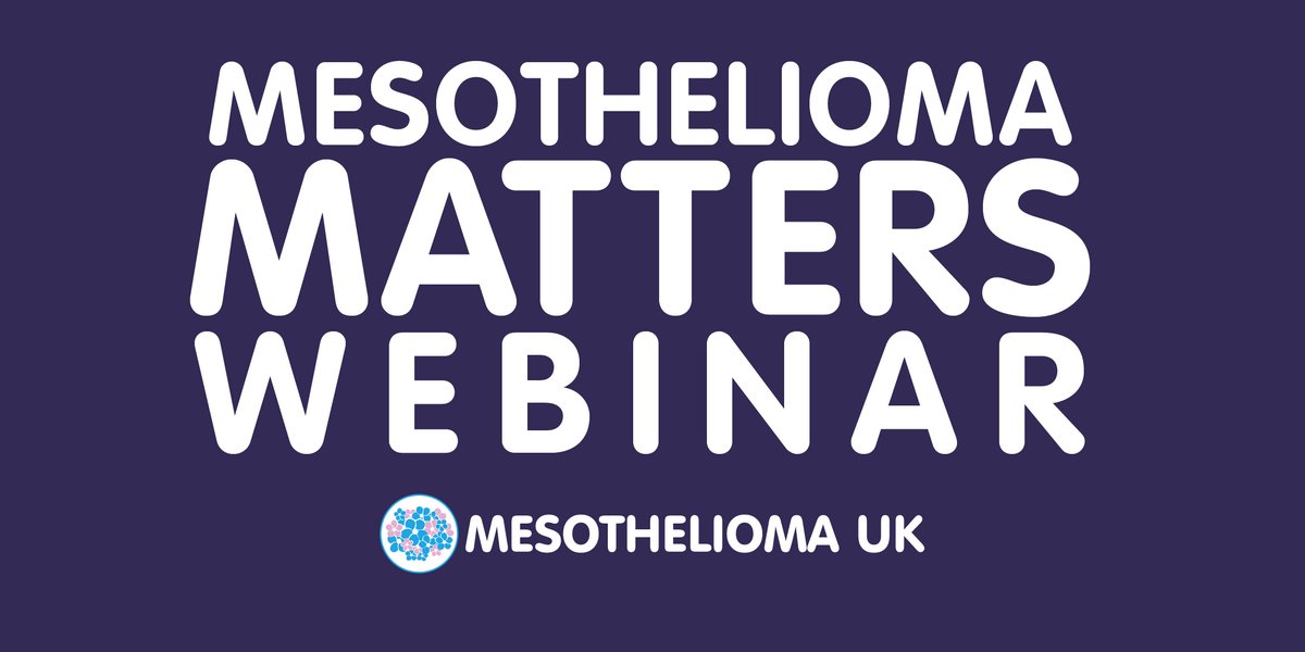 Join us today, online at 4pm to hear about the work of some mesothelioma researchers eventbrite.co.uk/e/mesothelioma…