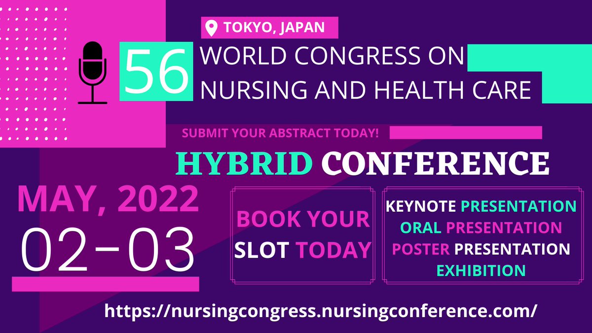 SamRoy61561732's tweet photo. Reserve your slot at #WorldNursingCongress2022 in #May 02-03, 2022 @ #Tokyo, #Japan. Interactive speaker sessions, Know about new discoveries. Submit abstracts get a greater focus, explore and learn more about #Nursing #registerednurse #NursingConferences2022 #Conference #USA https://t.co/ziKBKpSlPR