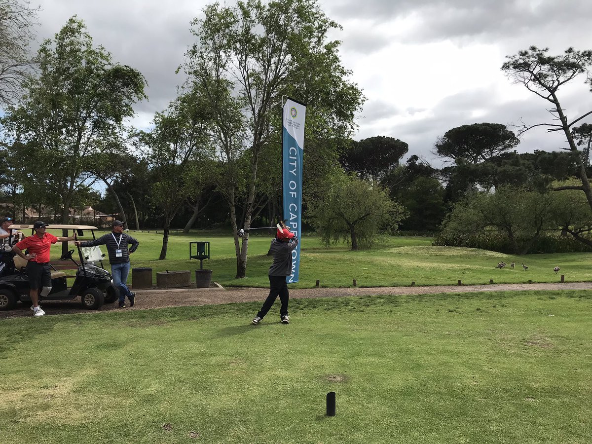 sadga101's tweet photo. The final group is making the turn in the Cape Town Disabled Open hosted by the @CityofCT. Leg-amputee Trevor Reich is the best of the lot after an opening nine of 39.
#sadga #canonopenseries #ctdisabledopen https://t.co/ze6HWK1GFh