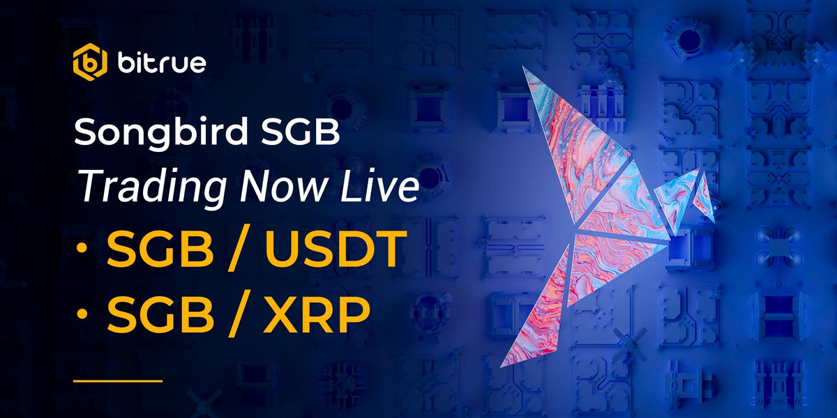 Songbird $SGB trading is now live on Bitrue! One of the most exciting coins of the year is now available on $USDT and $XRP pairs. Take a look here bitrue.com/trade/sgb_xrp

The launch of Songbird is a huge milestone towards the official launch of Spark $FLR! <a href="/FlareNetworks/">Flare ☀️</a>