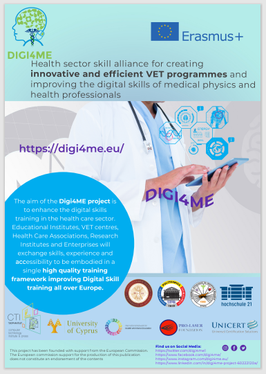 INHWE_Network's tweet photo. Poster release: the #Digi4Me @digi4me1 project team works together to improve #Digital skill training all over the #EU https://t.co/i3KInC5Eap #MedEd #Research @EUErasmusPlus https://t.co/px3yv4JpjY