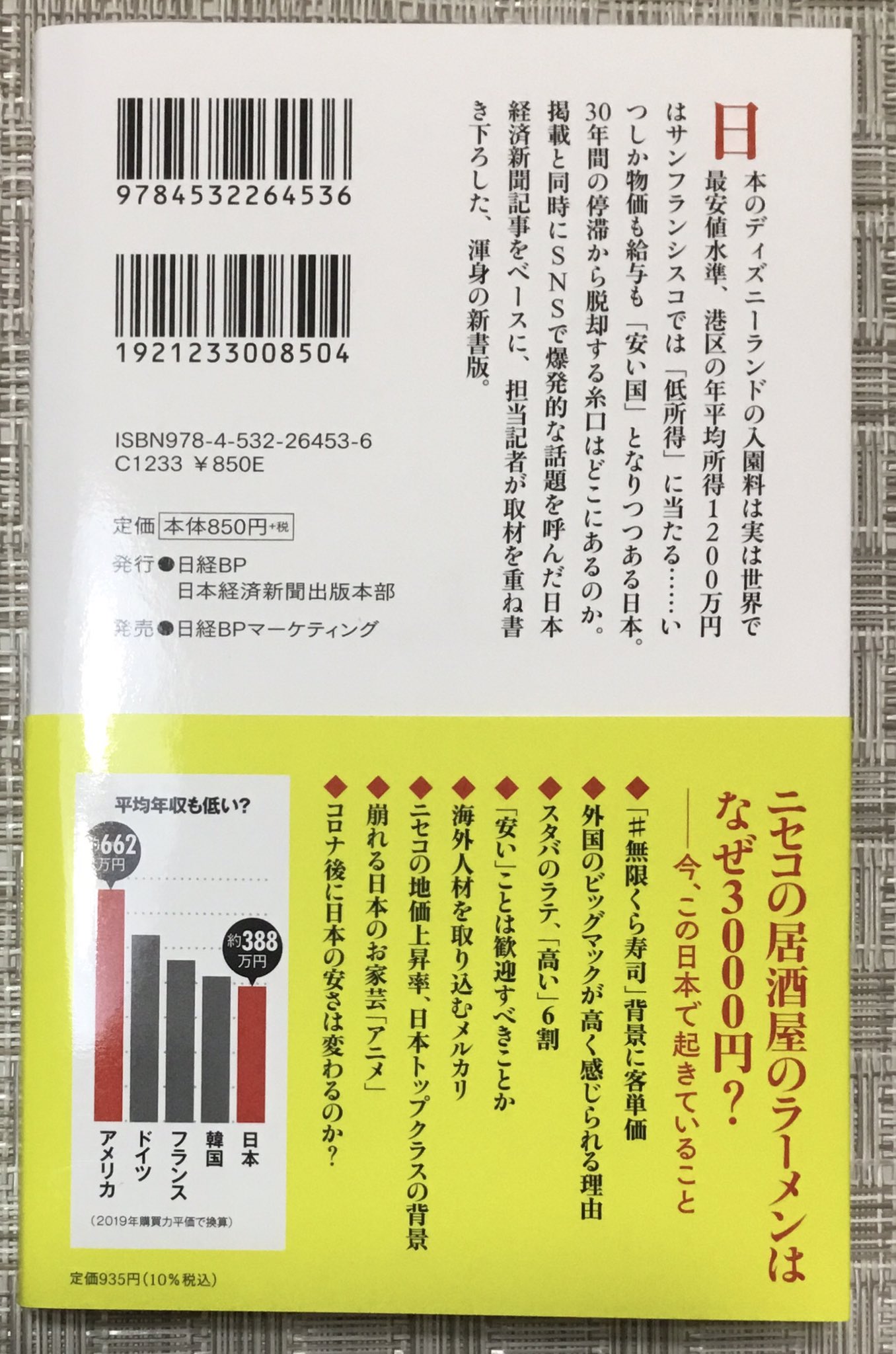 ミスターk على تويتر 安いニッポン 価格 が示す停滞 読了 給料上がらなくても安い商品買えてそこそこ暮らせるを続けてきたせいで 欧米は言うまでもなくアジアでも価格の安さが際立ってきた日本 物価が上がるのは原材料費が上がった時くらいだから 今後様々な