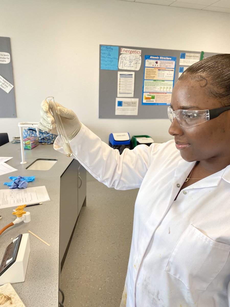 Year 13 are carrying out chemical tests for aldehydes and ketones. The silver mirror worked!