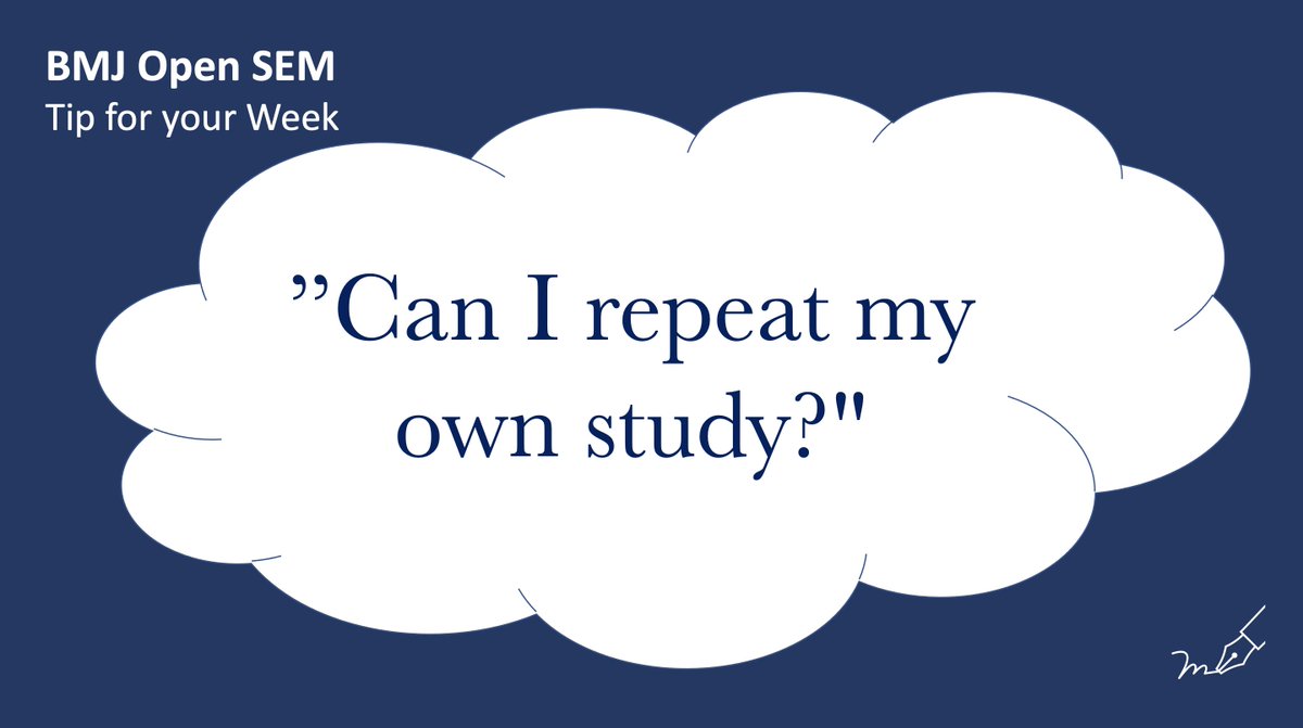 BMJOpenSEM's tweet photo. We write our manuscripts with full knowledge on how our study was conducted and why. But your readers do not have this benefit.

Ask yourself "Can I repeat my study based on the detail and explanation I have given?"

#TipForYourWeek #WeAreBOSEM #WritingTips #AcademicWriting https://t.co/15vB8PrzJ7