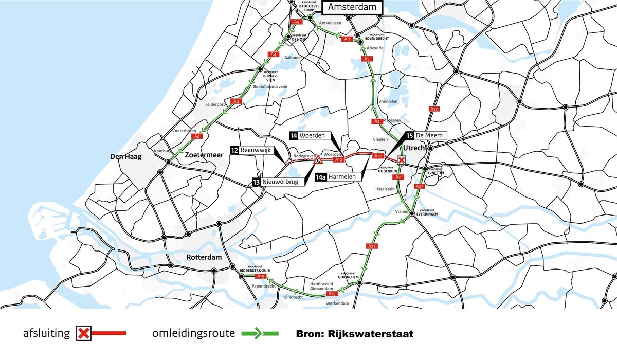 BeverAuto's tweet photo. Bezoekers aan Bever Bodegraven opgelet! A12 van 27/9 21h tot 7/10 05h van Utrecht naar Den Haag volledig afgesloten. Veroorzaakt ernstige verkeershinder. https://t.co/B0lEotVxD5