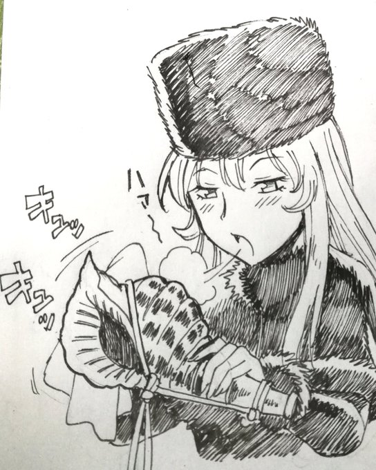 #メーテルの呑み鉄7宣言解除に備えて出陣用の法螺貝の手入れに余念がないメーテル。 