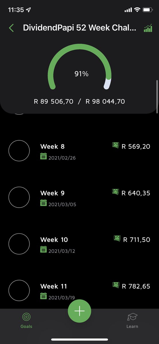 DividendPapi's tweet photo. Week 36 & 37 of 52. This week we save R1220 + R1150
Total saved R89 170, Target π― R98 020.
91% is basically done! Well done to you if you made it this far.
#SaveWithBright
#70RandChallenge
#52WeeksSavingsChallenge
#FinancialResolution21 https://t.co/Jz0o7eCIAm