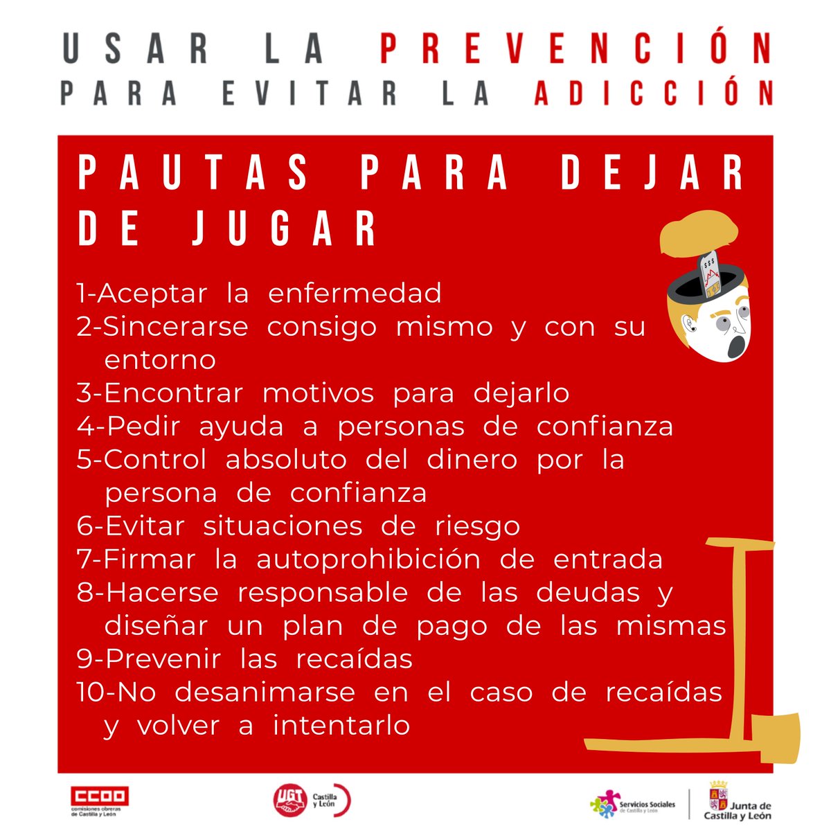 👁Recuerda Gustavo 👨‍🦰 y sus condiciones laborales que afectan negativamente al hacer mal uso de TIC y juego online ⚠️🤑 💸💻
🗣Atención a estas sugerencias para no caer en sus redes🤯#DíaMundialsinjuegosdeazar⛔🤑
 #adiccionesinsustancia