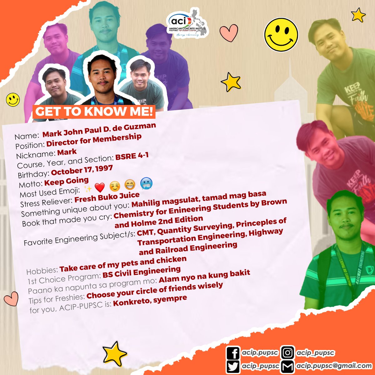 acip_pupsc's tweet photo. Swipe and scroll lang, mima. Malay mo makarelate ka sa hobbies, faves at kwento nila 😉
#Beyond6reatness
#Admin6
#KonkretongPamilya
#AlwaysAdvancing https://t.co/tZRKdylXKN