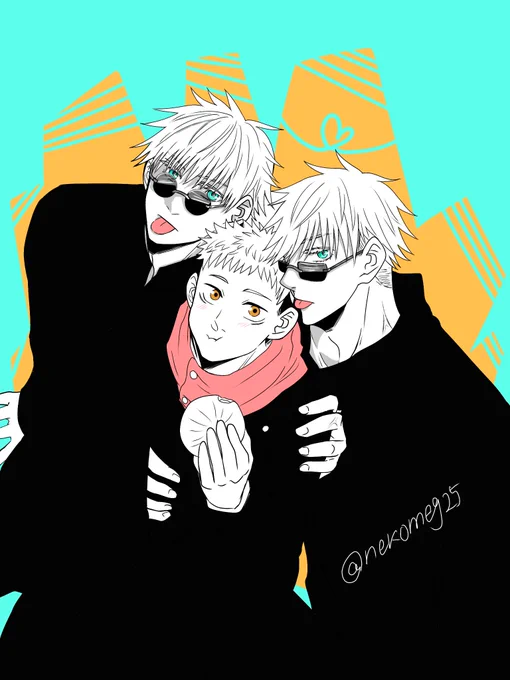 #五悠
「僕/俺 のだから。」

通りすがりに🐯見たモブにメンチ切る先生5️⃣️と⃣呪専5️⃣ 