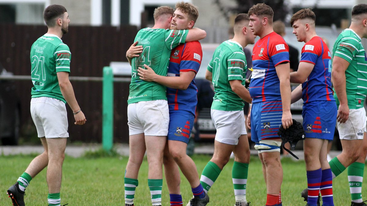 ItsAllRugby_com's tweet photo. WelshRugbyUnion: Friendly rivals | @caerphillyrugby may have taken the points against @saintsrugby_ in Saturday's WRU Plate fixture but the pleasure was palpable on and off the pitch #PathwayToParticipation
Pawb yn falch i fod yn ôl gyda'n gilydd 🏉🙌 https://t.co/wyEWolbtX7