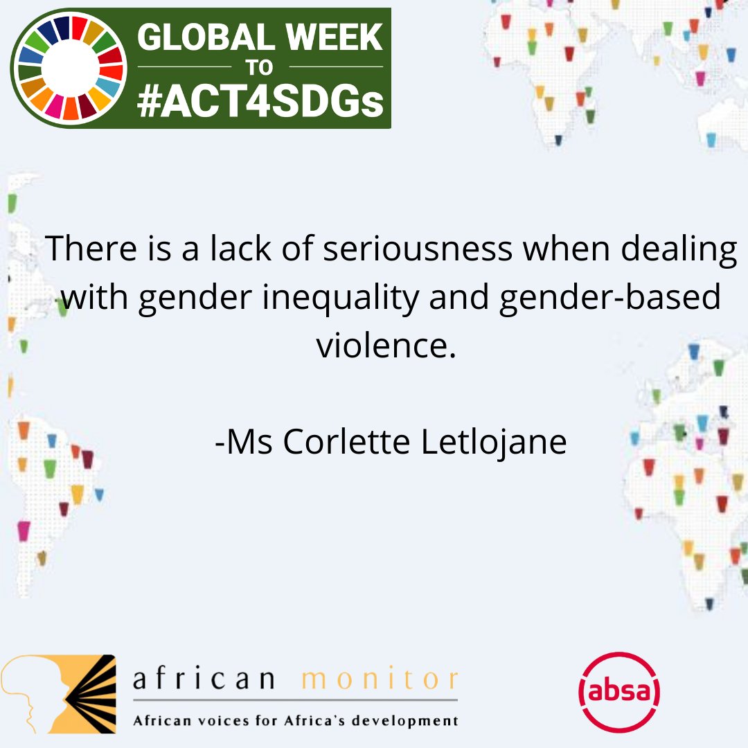AfricanMonitor's tweet photo. Corlett Letlojane of @InfoHurisa talking about SDG 5, Gender inequality and the struggles South African is facing. #sdgs #SouthAfrica #hlpf2021 #recoverbetter#Act4SDGs #UNGA #TurnItAround #Generation17 https://t.co/6rv3PZM7Pi