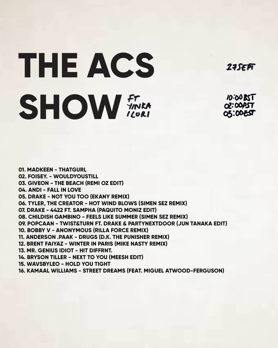 AUDI0COMINGS00N (@audiocomingsoon) on Twitter photo The ACS Show featuring <a href="/YinkaIlori_/">Yinka Ilori</a> is OUT NOW. Hit the link in our bio to stream the show now! 🌐 The ACS Show featuring <a href="/YinkaIlori_/">Yinka Ilori</a> is OUT NOW. Hit the link in our bio to stream the show now! 🌐