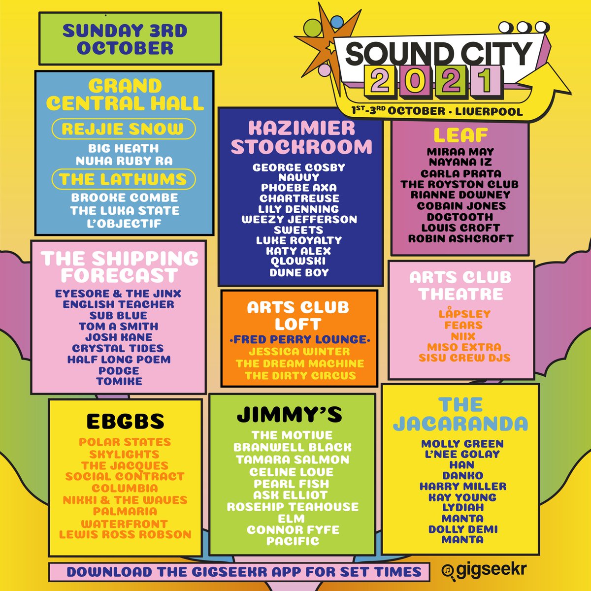 4 more sleeps until Sound City 2021 &amp; the time to start planning is now! This year we’re delighted to take over <a href="/gigseekr/">gigseekr</a>, where you can access all set times, artist &amp; venue information NOW🙇‍♂️

Download the Gigseekr app, set your location to North West &amp; click the Sound City icon!