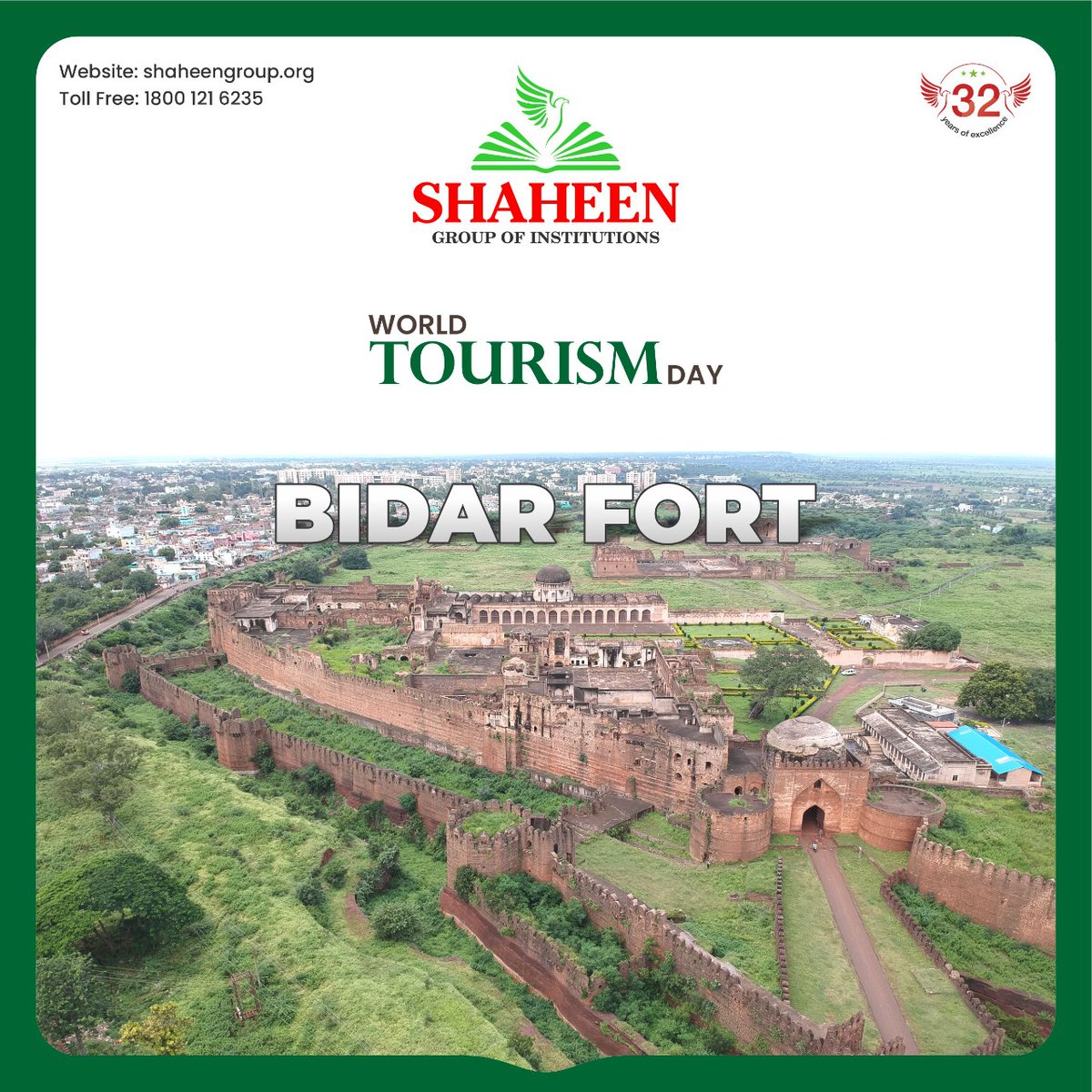 Shaheengrouporg's tweet photo. World Tourism Day
#Shaheen #WorldTourismDay #BidarFort #Bidar #NammaBidar #BidarCity #MahmudGawanMadrasa https://t.co/b7DVuFIOi4