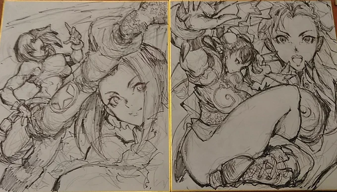 格ゲーキャラ下書き中…。 