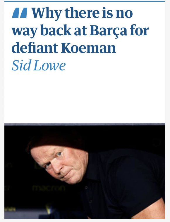 MattyCashsTowel's tweet photo. I thought this was Phil Mitchell for too long #avfc #Barcelona #Guardian #theguardian #football #philmitchell #eastenders #koeman @sidlowe https://t.co/lWXMz8XGg0