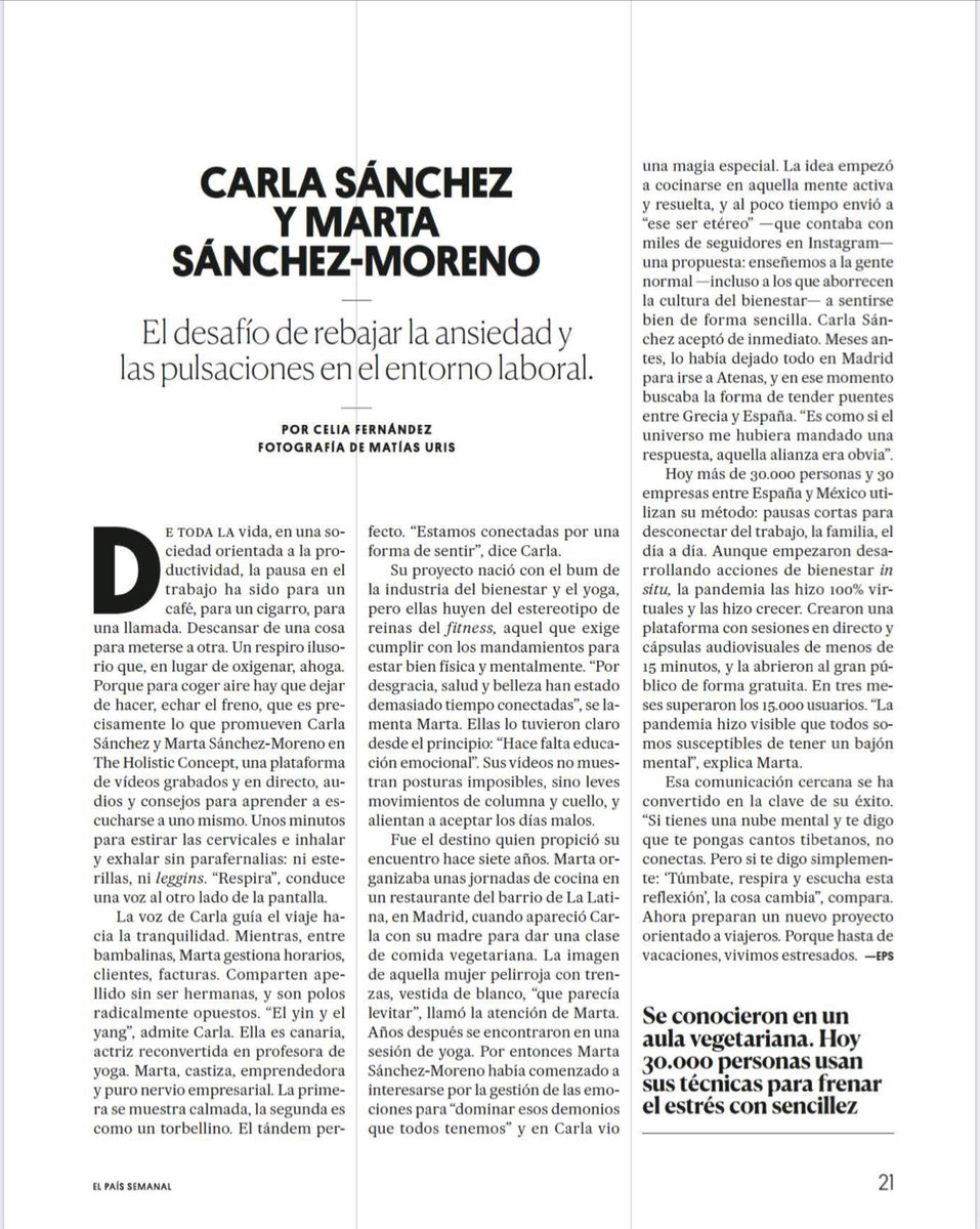 Empezamos la semana con la mejor energía...
¡Nuestras cofundadoras a toda página en #elpaissemanal!