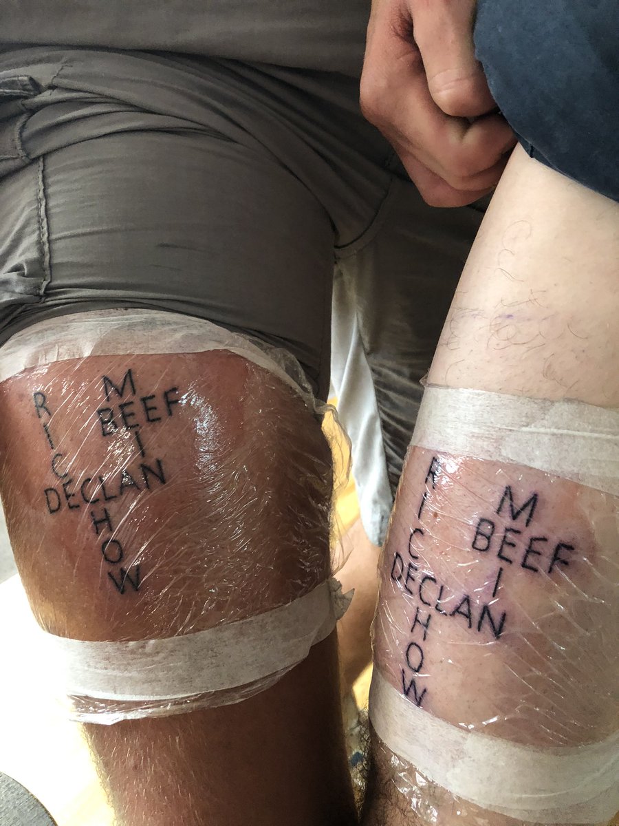 clive_symonds's tweet photo. After @_DeclanRice heroics in the euros we decided to get the tattoo. BEEF CHOW MEIN DECLAN RICEEEEE https://t.co/uZICnZRLOr