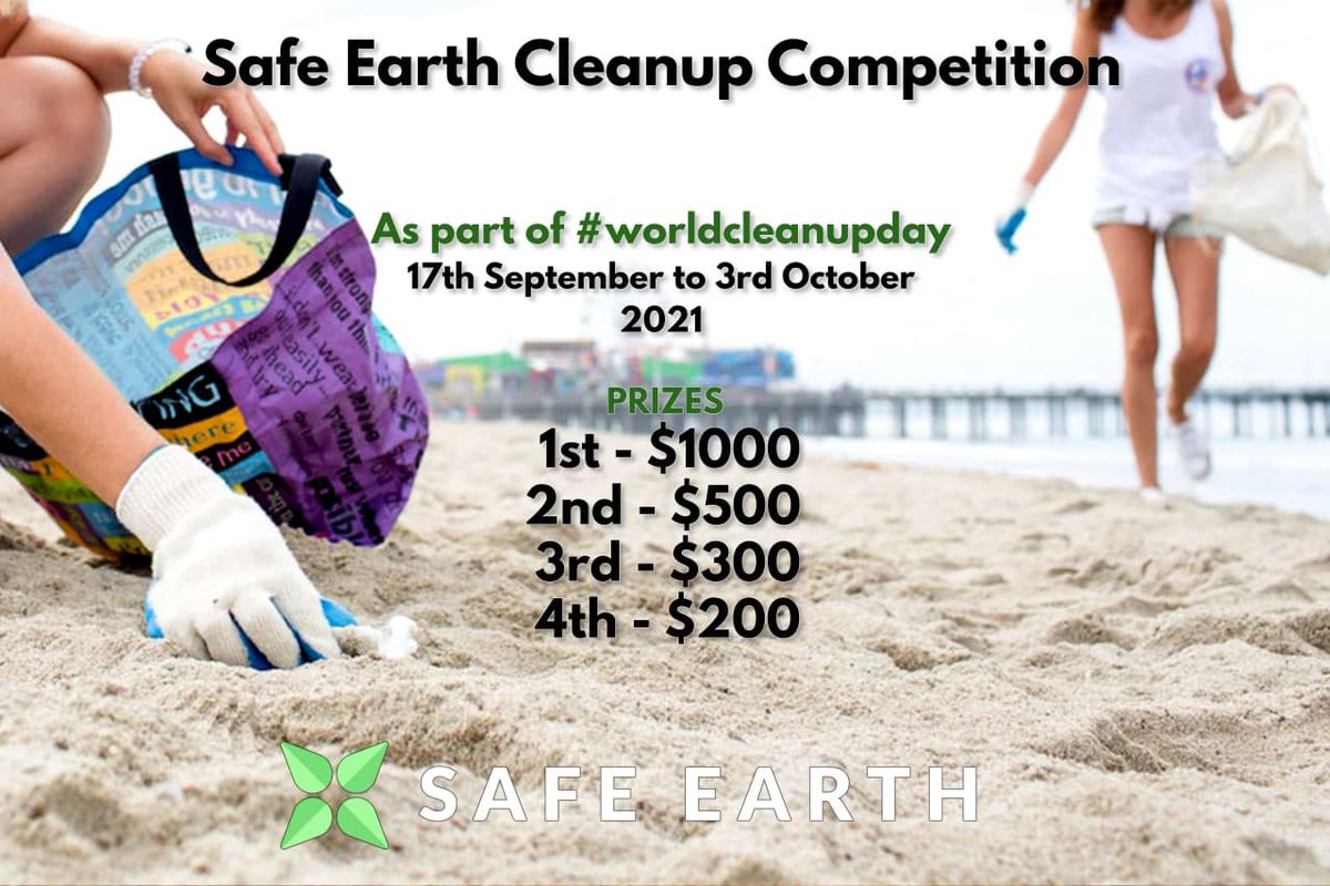 SafeEarthETH's tweet photo. 1 Week left in our #worldcleanupday Competition judged by @Sungaiwatch πβ€οΈ
Help us to clean up natural areas of natural beauty & be in with a chance to win part of $2000 πβ€οΈπ°
Visit https://t.co/zVw6yHVgbu to find out more!
#Crypto #Charity #Ethereum #Competition #Giveaway https://t.co/ej078Z3V7j