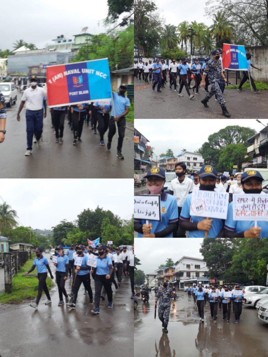 NRubawathi's tweet photo. 🇮🇳🇮🇳 JAI HIND🇮🇳🇮🇳
Rally by 1(AN) NAVAL UNIT, NCC
port Blair On TRAFFIC RULES https://t.co/T7LlkirdxJ