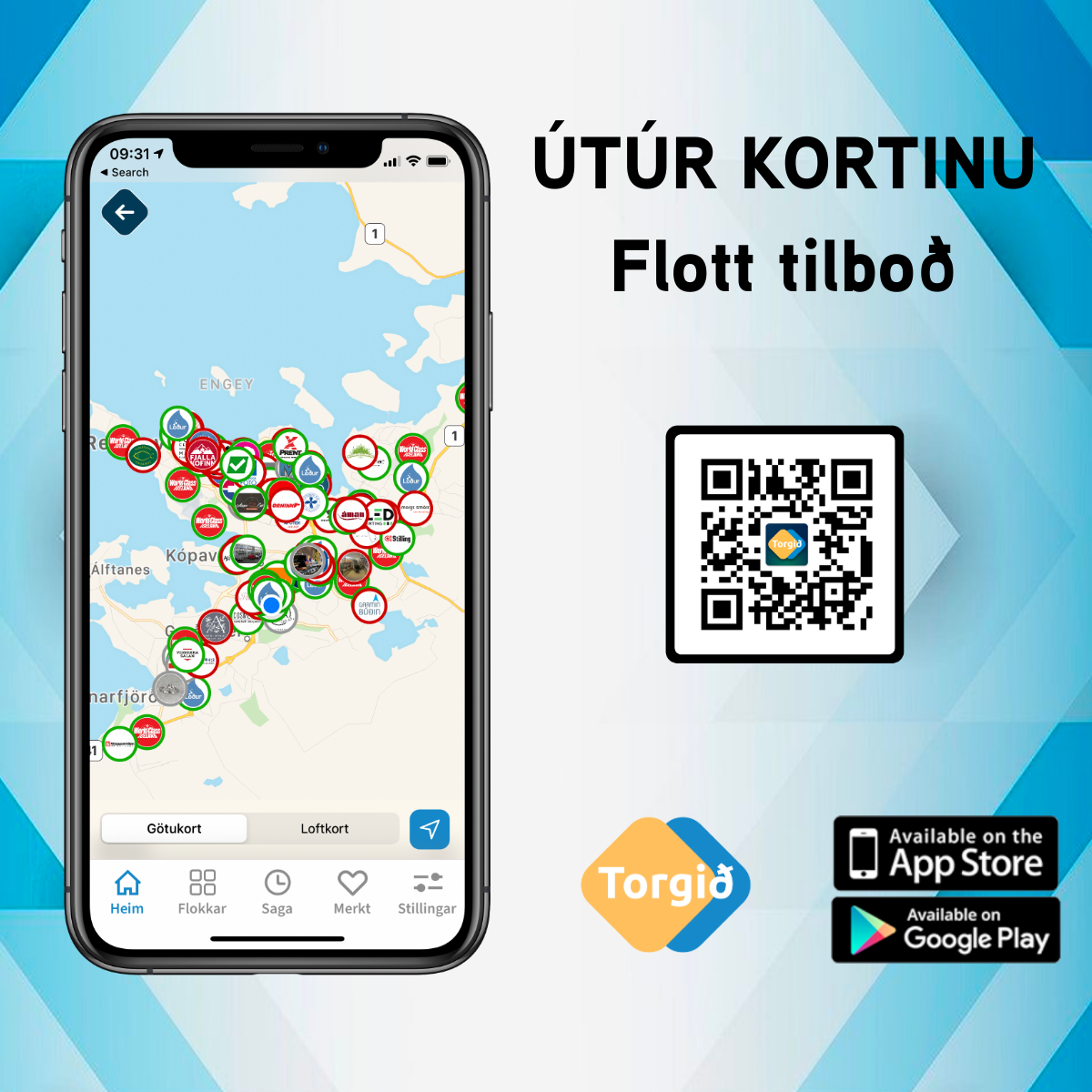 Þú getur notað kortið til þess að finna frábær tilboð nálægt þér. Hvar sem þú ert! 

Nældu þér í appið núna 📱
1819torgid.is/app
