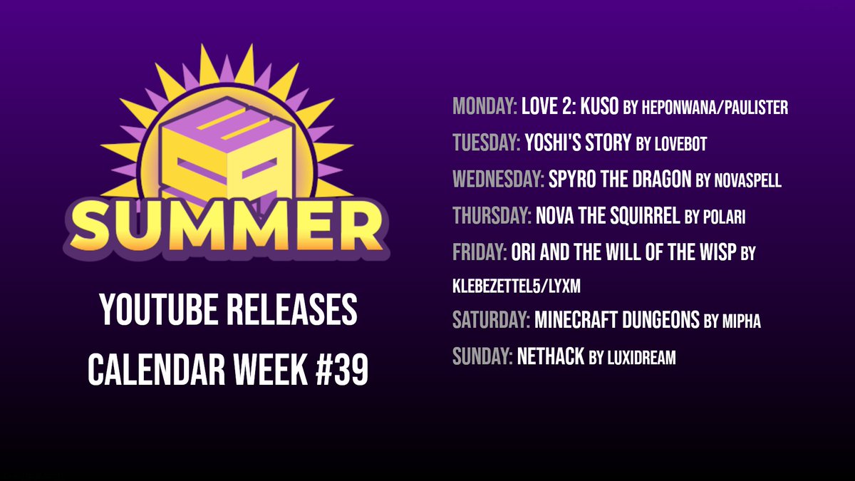 esamarathon's tweet photo. As we slowly approach the end of September and the beginning of spooky October๐ป ๐ ๐, we have more #ESASummer21 Youtube releases for you at https://t.co/qX2Ozw08Qj this week! ๐ https://t.co/AtNTe6HJm5