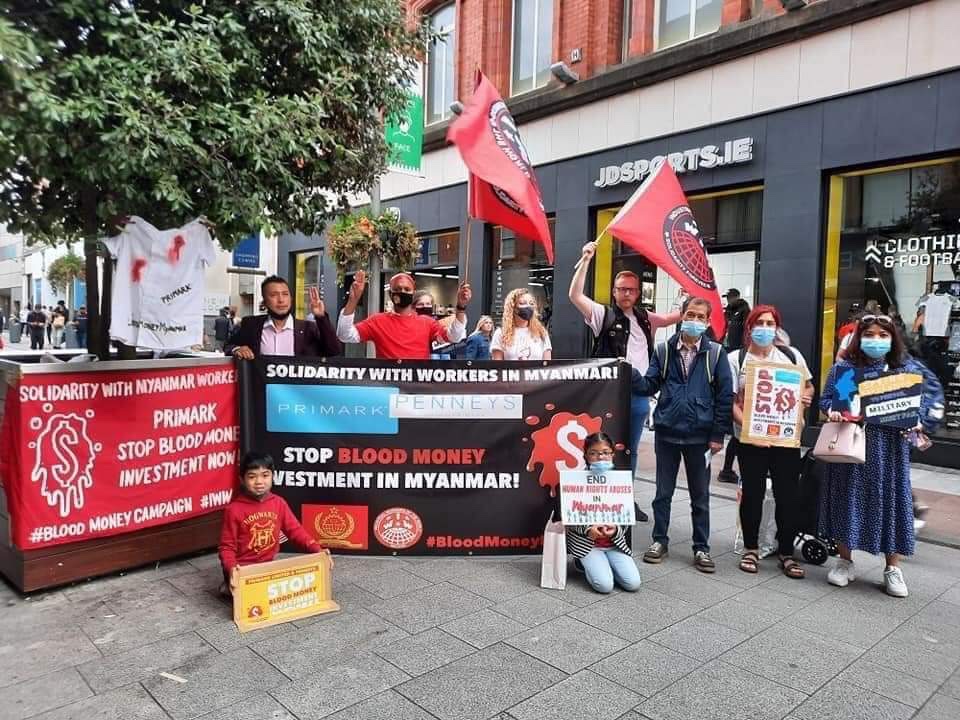 Chaw Htet Htet Aung (@chawhtethtet) on Twitter photo Blood Money is a campaign organised by the Industrial Workers of the World (<a href="/IWW/">Industrial Workers of the World</a>) in Dublin, Ireland, to discourage businesses from dealing with terrorist juntas. #FreezePaymentsToJunta #Sep27Coup #WhatsHappeningInMyanmar Blood Money is a campaign organised by the Industrial Workers of the World (<a href="/IWW/">Industrial Workers of the World</a>) in Dublin, Ireland, to discourage businesses from dealing with terrorist juntas. #FreezePaymentsToJunta #Sep27Coup #WhatsHappeningInMyanmar