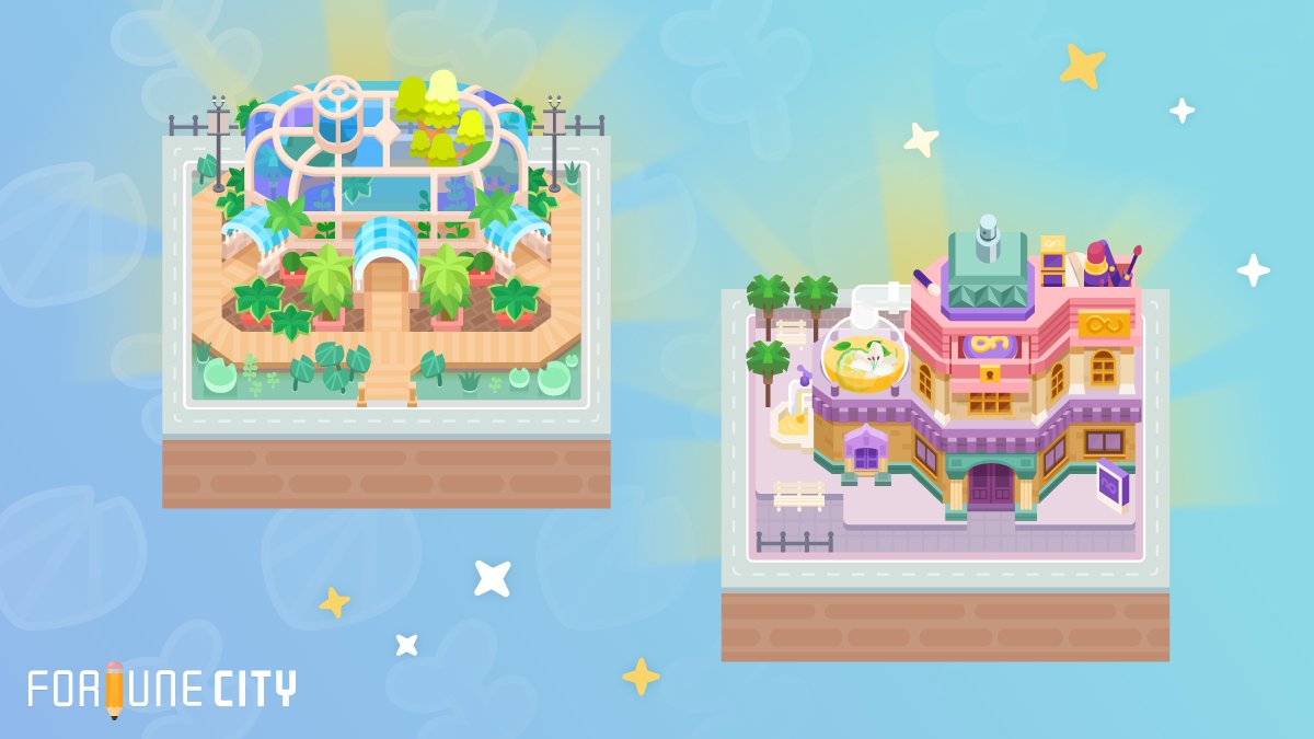 FortuneCityApp's tweet photo. ／
じゃじゃーん❗
高級百貨店と植物園が新登場🎉
＼

噴水からブランド香水が放水されている高級百貨店。
とても豪華だね😲

※アプリを最新バージョン(Ver 3.20.0)へアップデートしてご利用下さい https://t.co/xiLDzAehjW