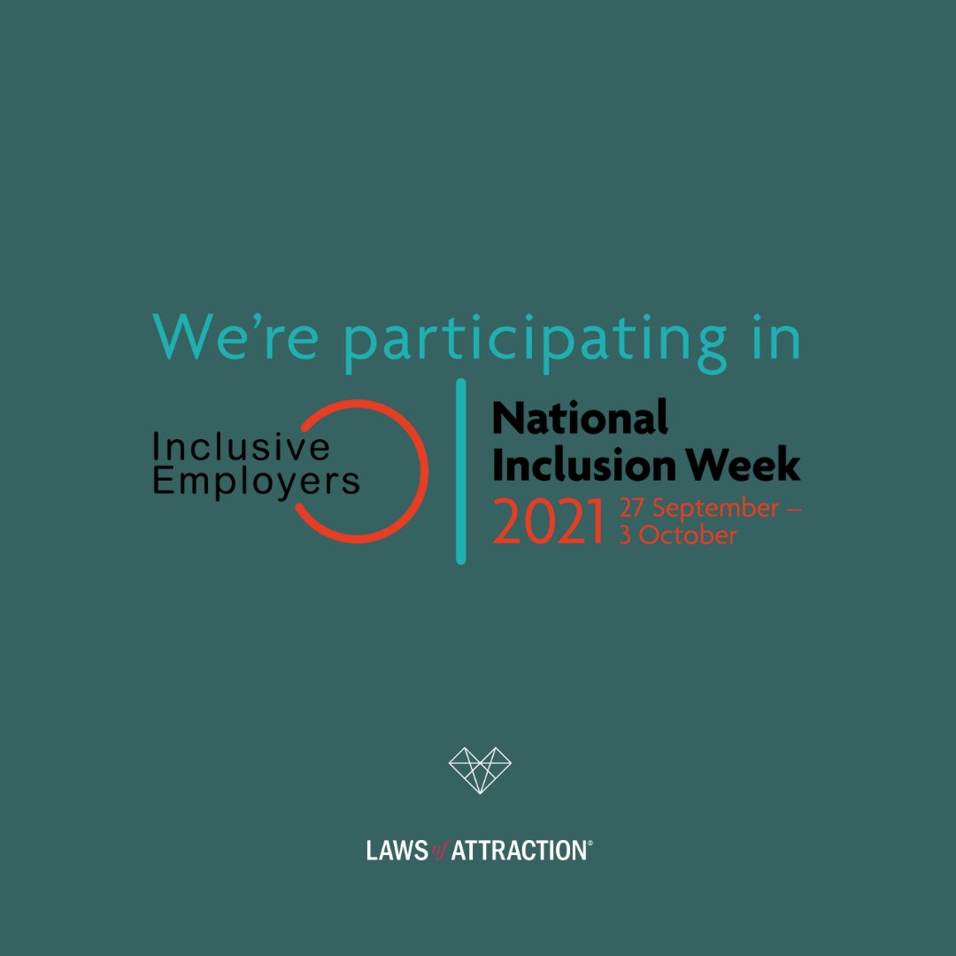 It's National Inclusion Week! Running from Sep 27th-Oct 3rd 2021, created by @IncEmp who organise the campaign each year, the week aims to raise awareness of inclusion in the workplace. This years theme is #UnitedForInclusion. 

#nationalinclusionweek2021 #nationalinclusionweek