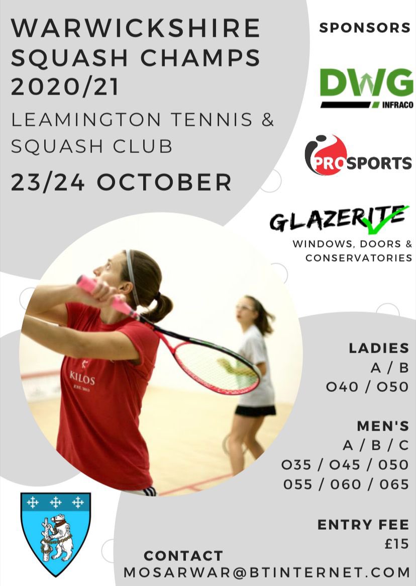 DWGUK's tweet photo. @WarwickshireSq1 @englandsr As some normality returns to sporting  events, DWG Infraco are pleased to be one of the headline sponsors for the Warwickshire Squash Championships on 23/24th October. If you are in the area pop in and support the event. https://t.co/RMCE314Kjl