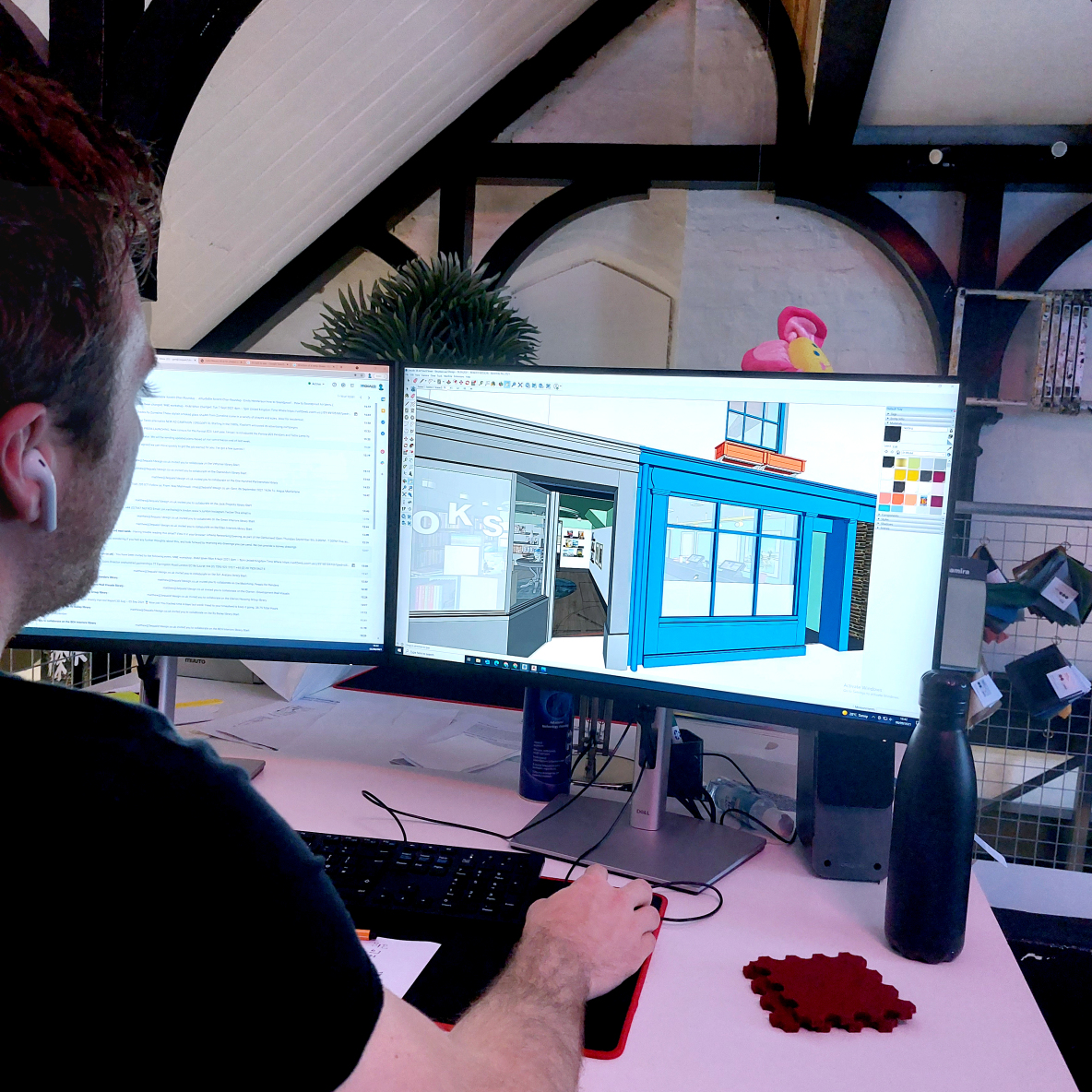 3equals1design's tweet photo. A little BTS of our dutch dynamo Gert in action. We love to show the process behind the amazing projects that we produce—and showing everyone a little more of us. Believe it or not, we're not bright blue at all in real life
#makingworklive #BTS #sketchup #interiordesign #design https://t.co/A8K28QgVAQ