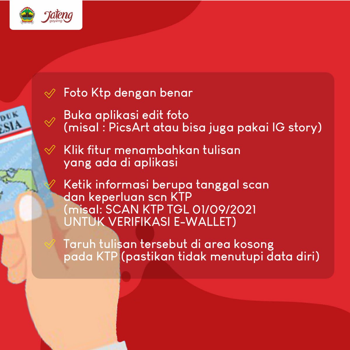 komdigi_jateng's tweet photo. Penyalahgunaan scan KTP saat ini kian marak, kita sebagai pemilik identitas harus tetap waspada dan hati-hati ya, 

Salah satu caranya adalah dengan membubuhkan watermark pada scan KTP. 
Nah berikut ini adalah cara menambahkan watermark pada scan KTP kita, semoga bermanfaat ya 😉 https://t.co/9W9AA26STy