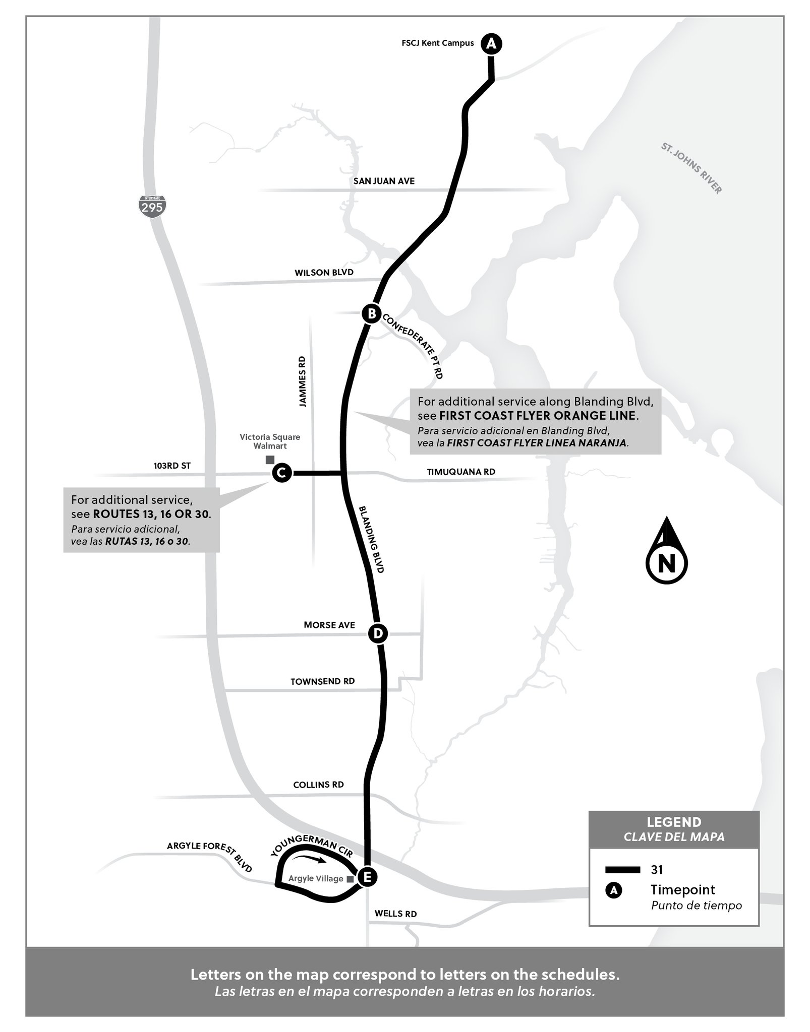 Fscj Kent Campus Map Jacksonville Transportation Authority (Jta) On Twitter: "A New Route 31  Runs Along Blanding Boulevard Between Fscj Kent Campus, The 103Rd Street  Walmart And Argyle Village. Https://T.co/Cihfvkkmdq" / Twitter