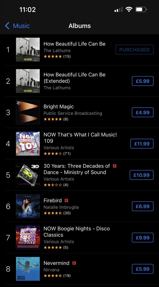 TheLathums's tweet photo. 1 &amp; 2 on the iTunes Album charts this is absolutely insaneeeeeee https://t.co/BSL4aBNByD