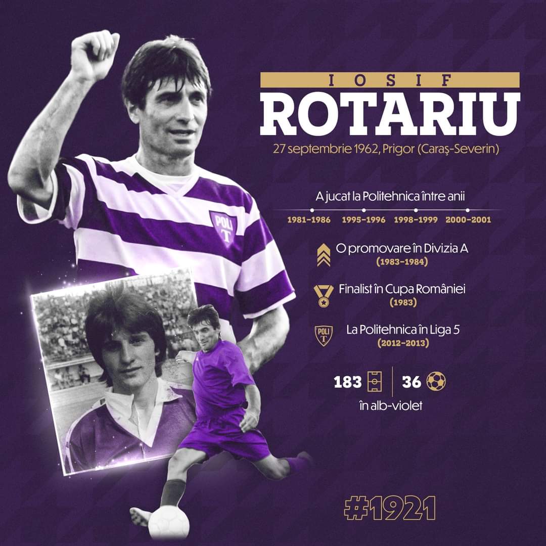 PolitehnicaT's tweet photo. #1921 Today we celebrate a football living legend from Banat. Iosif Rotariu, who stepped into the big football at Poli Timişoara, turns 59 today! He has always returned in #whiteviolet throughout his career.
When he was still very young, he played in the 🇹🇩 Cup final, lost ⤵️ https://t.co/nHOWrxlKaj