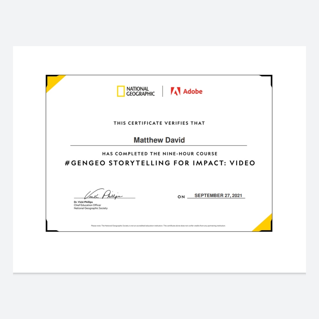 mttpdvd's tweet photo. Went on an adventure this morning, and completed @NatGeoEducation 's #GenGeo Storytelling for Impact: Video πΈ course :) Click here to watch my video story: https://t.co/KYAXbuHbmm
#adobegencreate https://t.co/TmomifvgjG