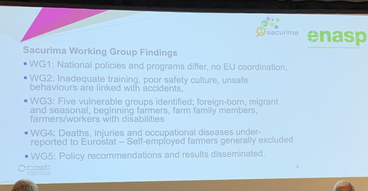 HuotariPaivi's tweet photo. Dr Risto Rautiainen from Omaha Nebraska University speaking in #ENASP #sacurima. So, @Melaviestinta is well represented, Risto was our manager of occupational safety for some years ago…😊As to the high accident risk in agriculture, 5 vulnerable groups identified: https://t.co/4C9IpVZjty