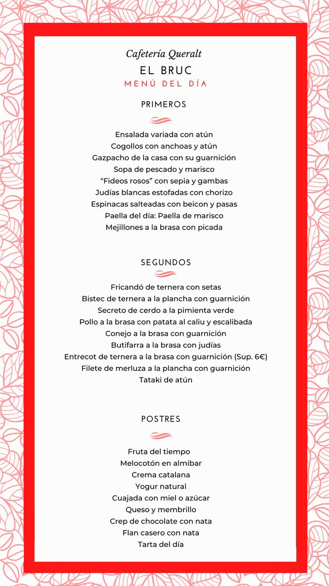 ESelbruc's tweet photo. Menú del dia #ElBruc https://t.co/gYwVYE8ndx