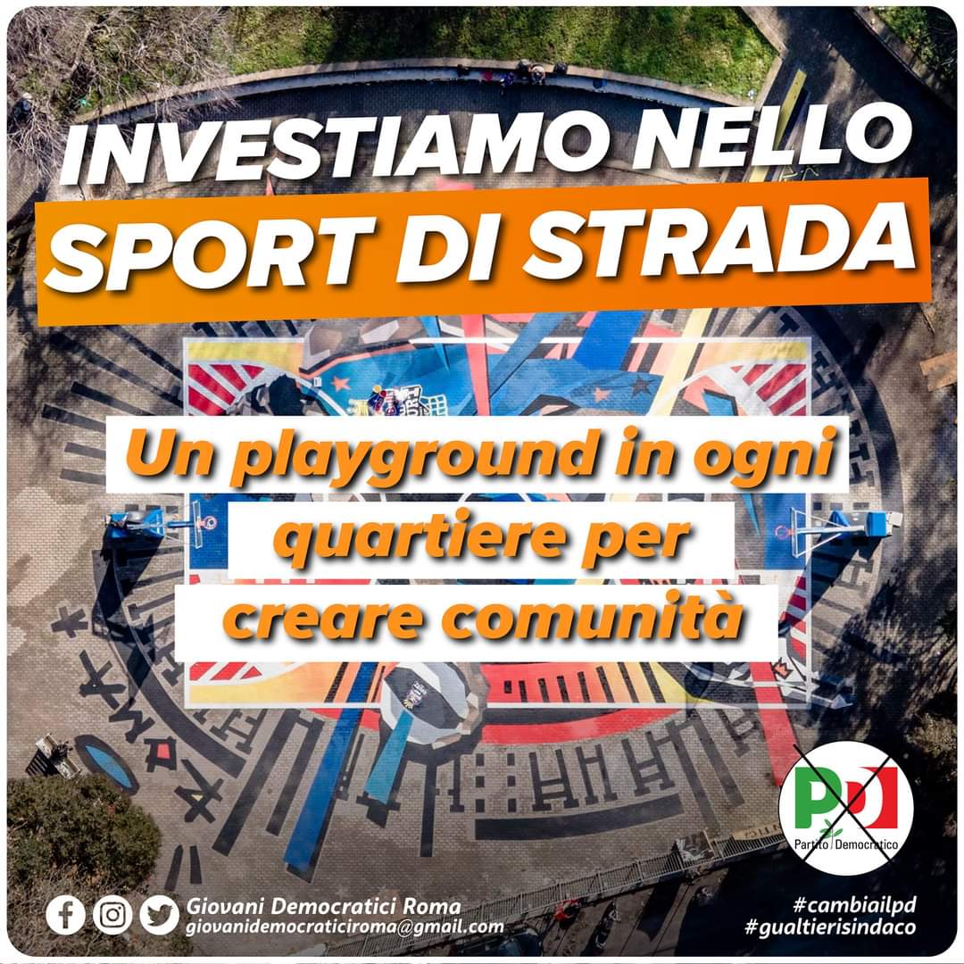gdroma_'s tweet photo. Vogliamo che vengano replicate tutte quelle esperienze come quella del Playground di Scalo San Lorenzo, le quali dimostrano come lo sport sia in grado anche e soprattutto di creare comunità in ogni ora del giorno. 

 https://t.co/JmNpu6yXrb https://t.co/1kHhV7m6Jb
