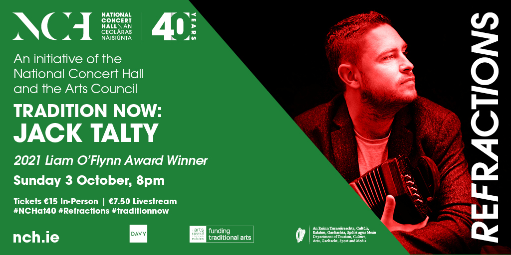 JackTalty's tweet image. Very excited to play some new and old music with a host of great people on Sunday 3rd October. Details on how to book both in-person and livestream tickets available at: tinyurl.com/3avzbjbc

#Refractions #TraditionNow #NCHat40