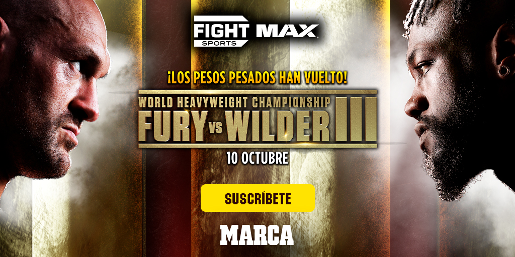 marca's tweet photo. 🚨🥊 ¡No te puedes perder este combate! Tyson Fury vs. Deontay Wilder III. Suscríbete a @FIGHTSPORTS por 4,99 € y disfruta del combate del año #FuryWilder3  https://t.co/ccC4iXaVyg https://t.co/9DpI223DaS