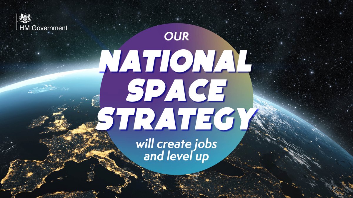 10DowningStreet's tweet photo. We’ll harness space technology to solve problems on Earth, creating jobs and levelling up across the UK.

Find out more about our new National Space Strategy: https://t.co/xpZGUbDylh 

#SpaceStrategyUK https://t.co/S9Sv11cvDj