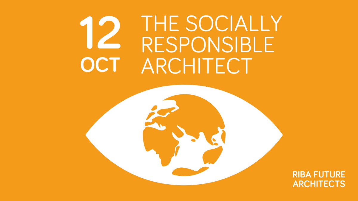 🗓️ Our first #RIBAFutureArchitects event of the new term is coming up on 12 October. Join us and an invited panel, chaired by Student Member Rep @maryam_al111, to explore the role of the socially responsible architect. 

Get your tickets: ecs.page.link/CSxRs
