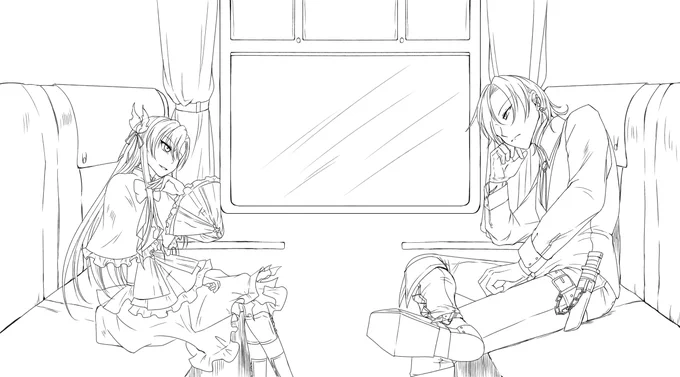 暫くイラストらしいイラスト投げられそうにないので線画(単色塗り)のみでオリジナル作品の奴ばっかだけど気に入った奴ポイポイ投げとく 